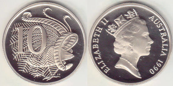 1990 Australia 10 Cents (Proof) A005571